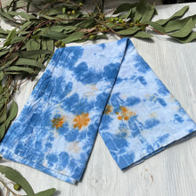 Load image into Gallery viewer, Flower Power Indigo Tea Towels
