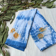 Load image into Gallery viewer, Flower Power Indigo Tea Towels