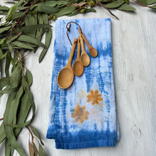 Load image into Gallery viewer, Flower Power Indigo Tea Towels