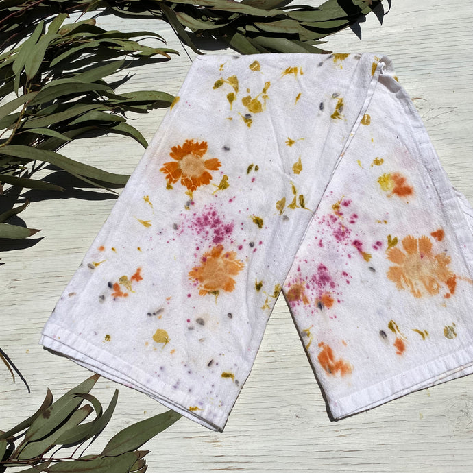 Flower Power Speckle Tea Towel
